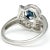 Cool platinum and brilliant diamond clusters encase a stunning sapphire that appears to hold all the mysteries of the...