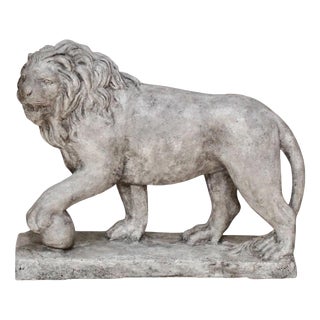 Antique Stone Medici Lion Sculpture, 1920 For Sale