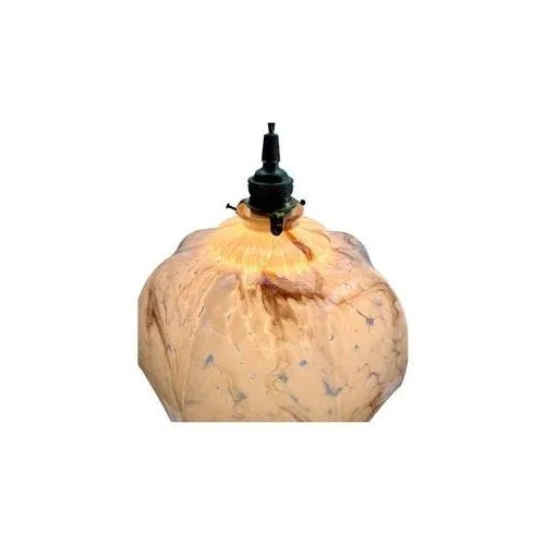 Art Nouveau Opaline Ceiling Lamp, Belgium, 1930s For Sale - Image 3 of 8