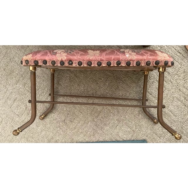 19th Century French Brass Satin Stool Footstool Chairish