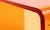 Contemporary Transparetn Waterfall Acrylic Neon Orange Console Table For Sale - Image 3 of 5
