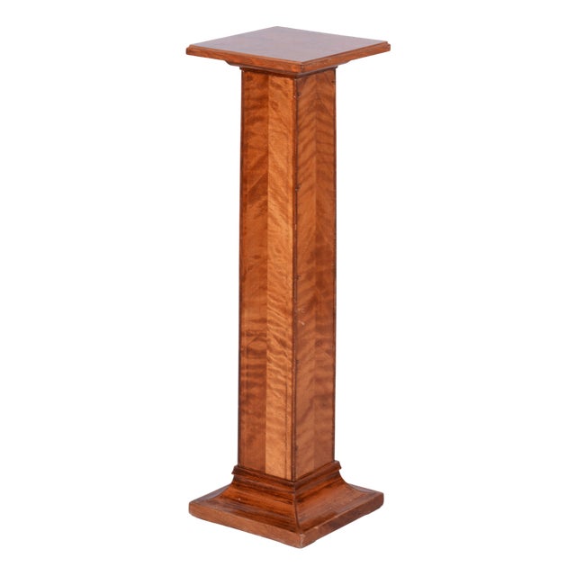 Art Deco Pedestal in Spruce and Oak, 1920s For Sale