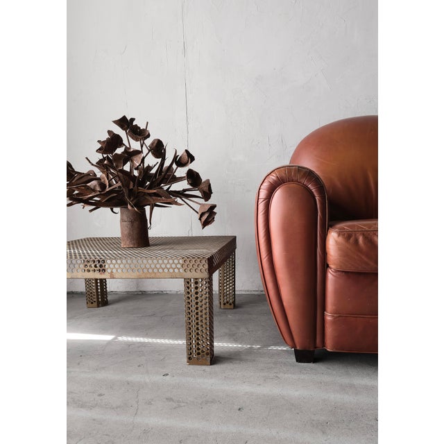 Art Deco Art Deco Style Patinated Leather Club Chair For Sale - Image 3 of 8