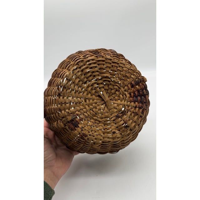 Avery Fine Antique Pennsylvania Folk Art Woven Split Oak Basket, 19th Century For Sale - Image 11 of 18
