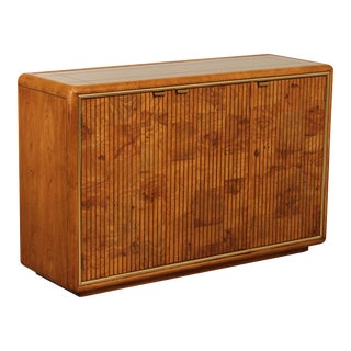 American of Martinsville Mid-Century Modern Burl Elm Server For Sale