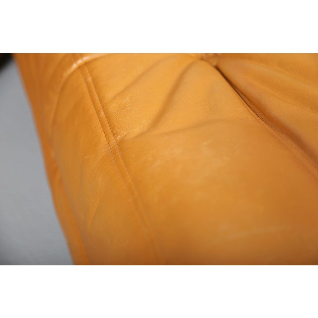 Brown Cognac Leather Togo Sofas by Michel Ducaroy for Ligne Roset, 2010s, Set of 4 For Sale - Image 8 of 18