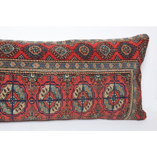 Vintage Turkoman Long Rug Pillow Cushion Cover -15'' X 46'' For Sale In Tampa - Image 6 of 9