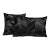 Canvello Genuine Cowhide Leather Decorative Throw Pillows With Feather Down Insert Included- Set of 2 For Sale