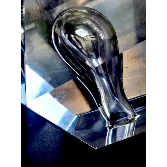 Vintage Iittala Faceted Crystal Orchid Bud Vase Designed by Timo Sarpaneva For Sale - Image 11 of 13