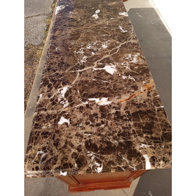 Mid 20th Century Mid 20th Century Thomasville Marble Top Dresser For Sale - Image 5 of 6