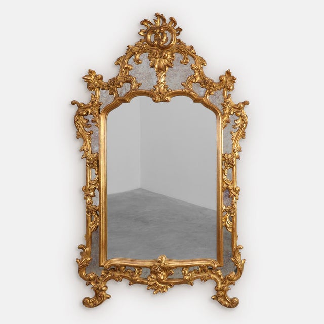 Large Vintage Gilded Baroque Style Mirror from Deknudt, Belgium, 1950s For Sale - Image 11 of 11