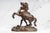 Brown Neoclassical Style Antique Victorian Cast Metal Statue Man With Horse Equestrian Home Decor For Sale - Image 8 of 15