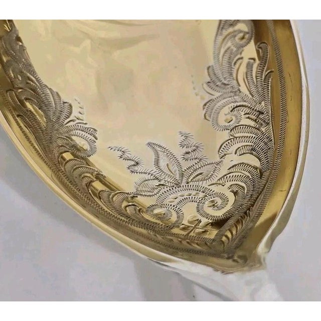 Antique Edwardian Sterling Silver Serving Spoons, Sheffield, 1905, Set of 2 For Sale - Image 11 of 14