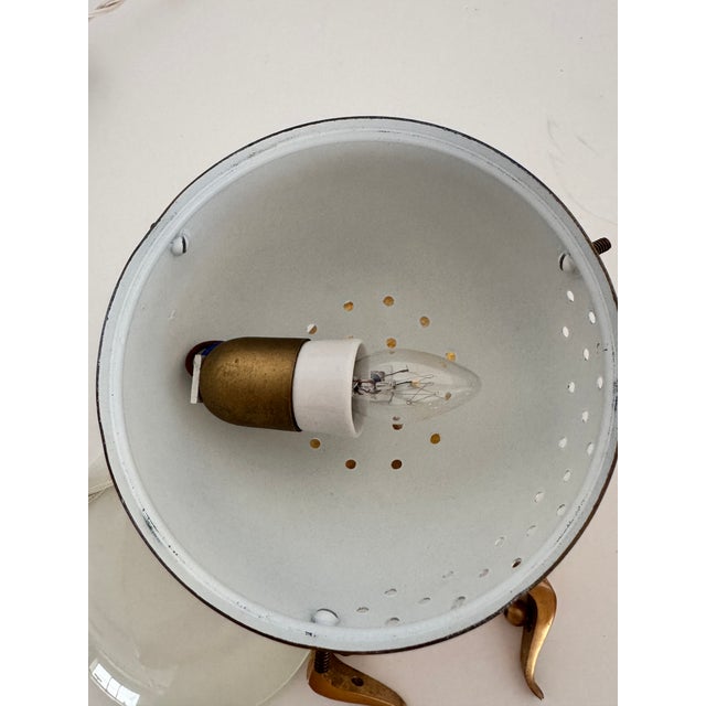 Vintage Italian Brass and Glass Table Lamp from Fontana Arte, 1950s For Sale - Image 18 of 18