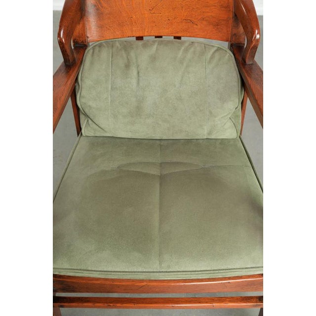 2000 - 2009 Art Nouveau Jugendstil Dining Chairs with Suede Upholstery from Schuitema, Set of 2 For Sale - Image 5 of 15