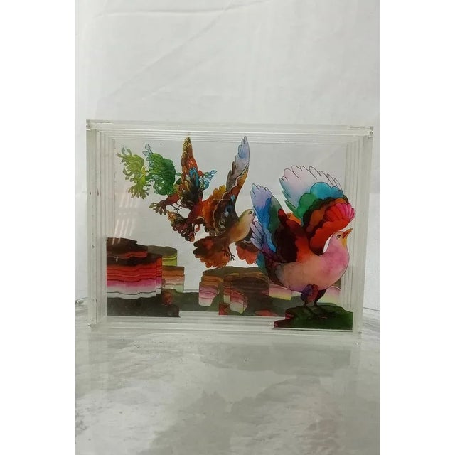 Modern Vintage Acrylic Glass Showcase Decorative For Sale - Image 3 of 12