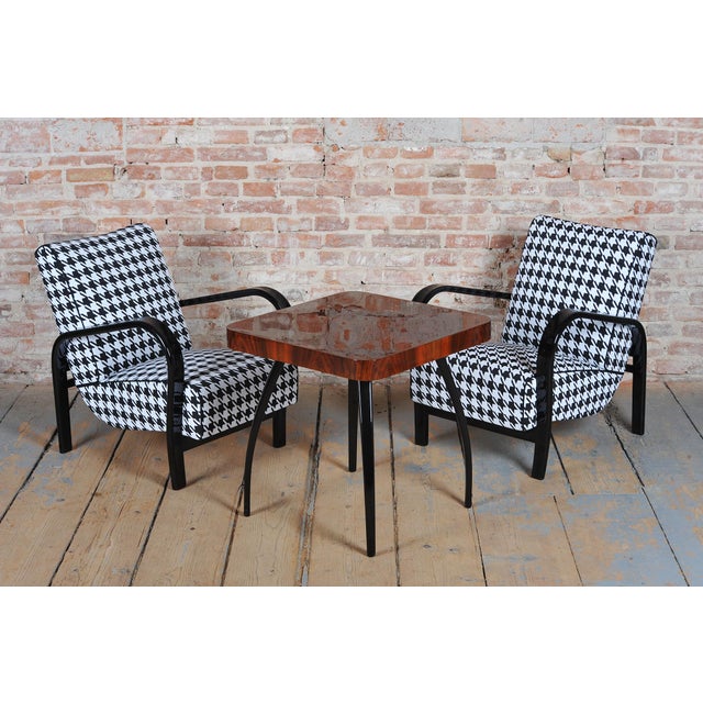 Wood Art Deco Armchairs by Koželka and Kropáček, Czech, 1930s, Set of 2 For Sale - Image 7 of 13