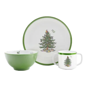 Spode Christmas Tree 3-Piece Childrens Melamine Dinnerware Set