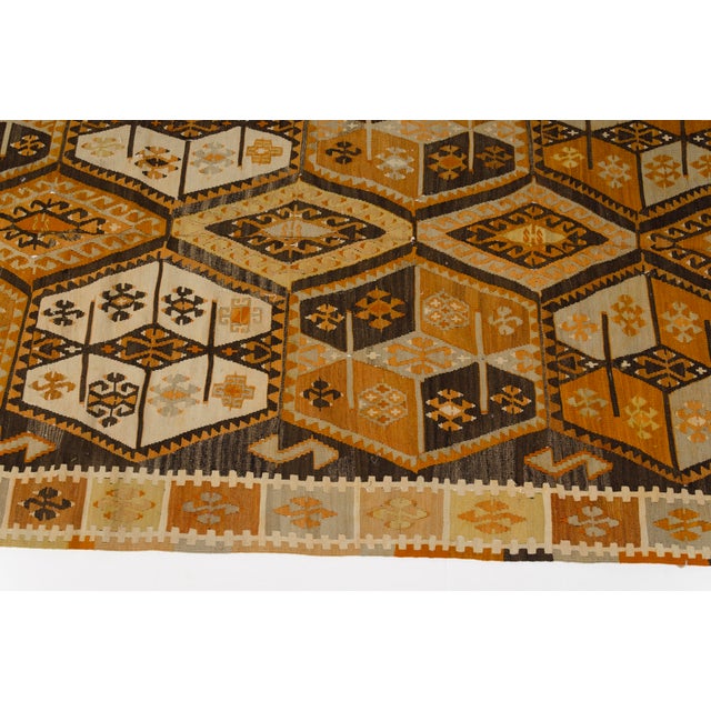 Vintage Sunset Striped Kilim Rug For Sale - Image 9 of 10