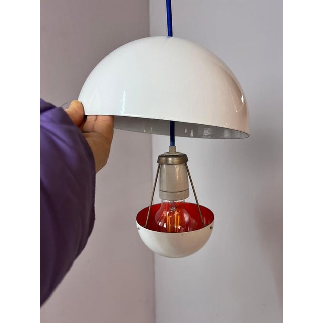 Metal Flowerpot Pendant Lamp in White Enamel by Verner Panton for Louis Poulsen For Sale - Image 7 of 11