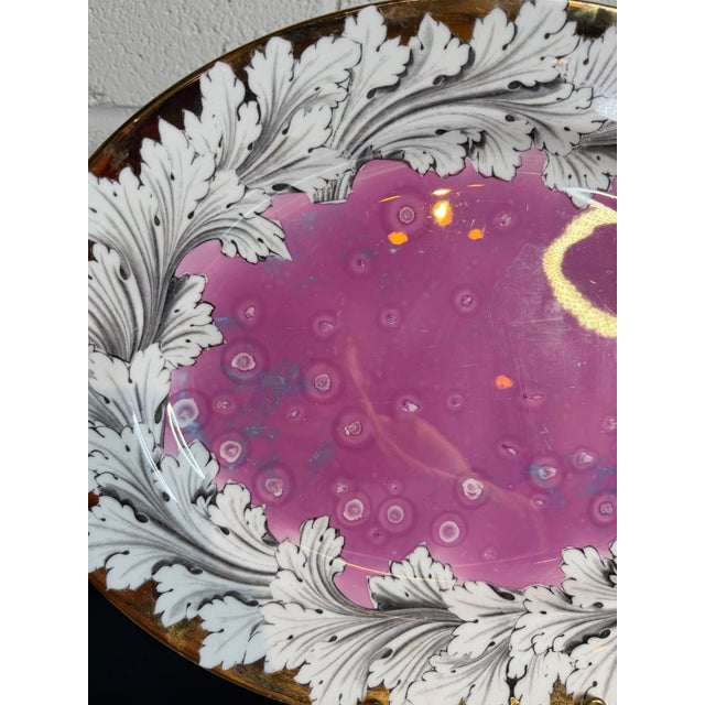 A very unique platter, very much in the style of Fornasetti, designed and created by Brenda Taylor England for the...