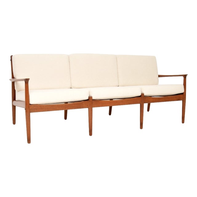 Danish Teak Sofa attributed to Svend Age Eriksen for Glostrup, 1960s For Sale