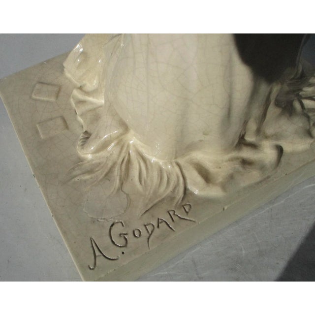 1930s Armand Godard French Faience Fortune Teller Figure For Sale - Image 12 of 13