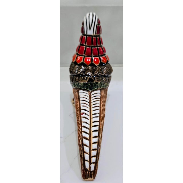 Ceramic Vintage Artesania Rinconada Ceramic Pheasant Bird Figurine, Uruguay For Sale - Image 7 of 10