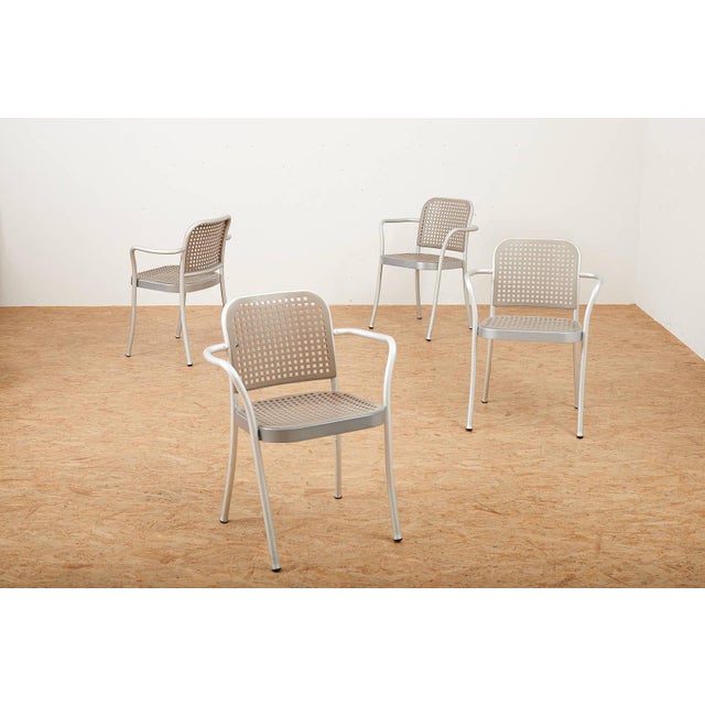Silver Chair with Frame in Matte Aluminum by Vico Magistretti for De Padova, 1989 For Sale - Image 13 of 13