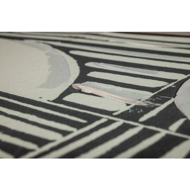 Printmaking Materials Set of Two (2) Abstract Linocut "A" Digital Print Wall Art Paintings For Sale - Image 7 of 12