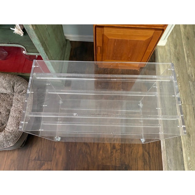 Mid-Century Modern 1970s Akko Modern Acrylic Serving Cart For Sale - Image 3 of 5