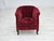 Mid-Century Modern Vintage Danish Chair in Red Cotton and Wool Fabric, 1950s For Sale - Image 3 of 18