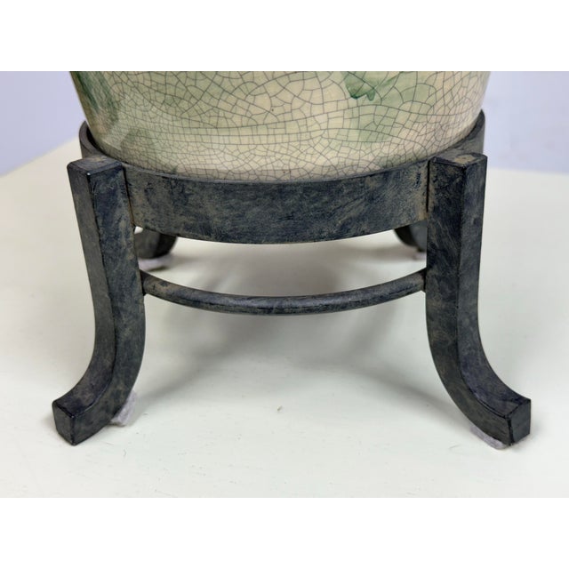 Late 20th Century Fine Arts Lamps Orchid Ceramic Table Lamp For Sale - Image 11 of 13