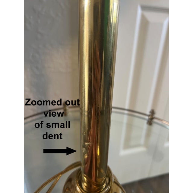 1970s Mid-Century Modern Rembrandt Brass Bouillotte Floor Lamp With Glass Table For Sale - Image 15 of 15