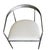 2025 Rh Chair Thaddeus Curved Forged Pewter Fabric Seat Side Restoration Hardware Barrelback Slope Arm For Sale - Image 9 of 10