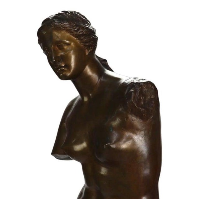 Large 39" Reduction Pierre-Louis Frédéric Sauvage Bronze “Venus De Milo" C1900 For Sale - Image 9 of 15