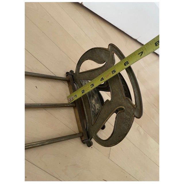 Metal Vintage Art Nouveau Ladies Lady Metal Book Rack Letter Paper Holder Judd Style For Sale - Image 7 of 12