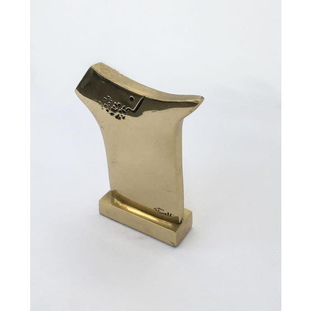 Gold Italian Bronze Abstract Sculpture by Ottorino Tonelli, 1980 For Sale - Image 8 of 18