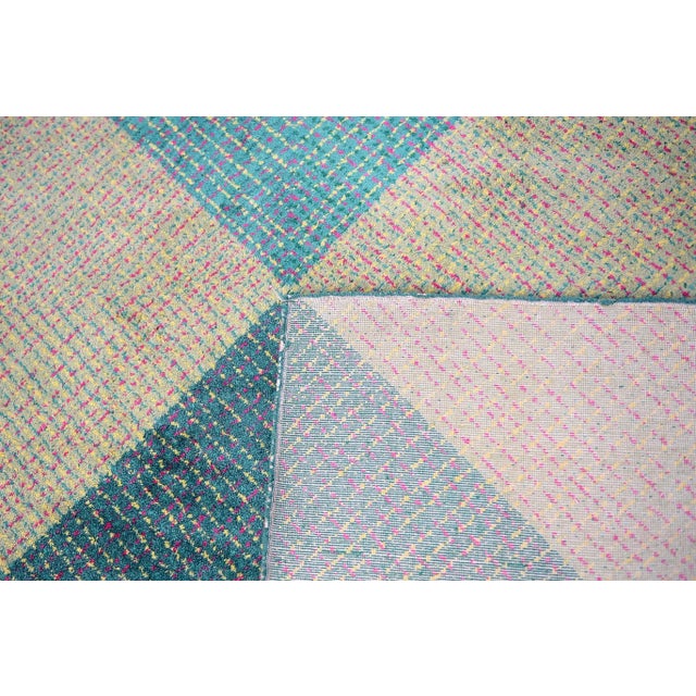 Mid-Century Geometric Rug, 1960s, in Good conditions. Designed 1960 to 1969