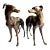 Life-Sized Italian Bronze Whippets Greyhounds - a Pair For Sale