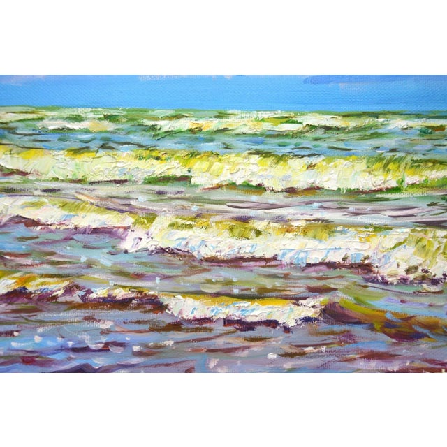 Early 21st Century Windy Day at Sea.Modern Original Painting. For Sale - Image 5 of 7