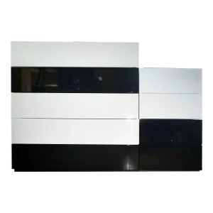 Minimal Italian Modern Brix Modular White & Gray Dresser Set by Bensen, Italy