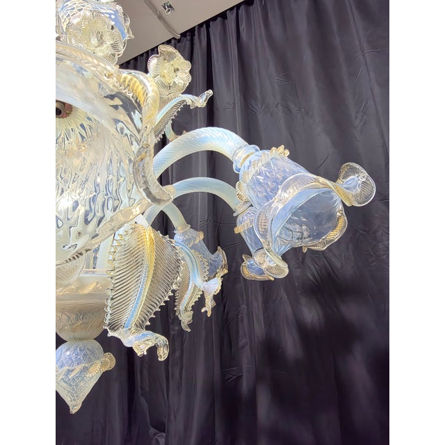 Vintage Murano Chandelier, 1980s For Sale - Image 4 of 10