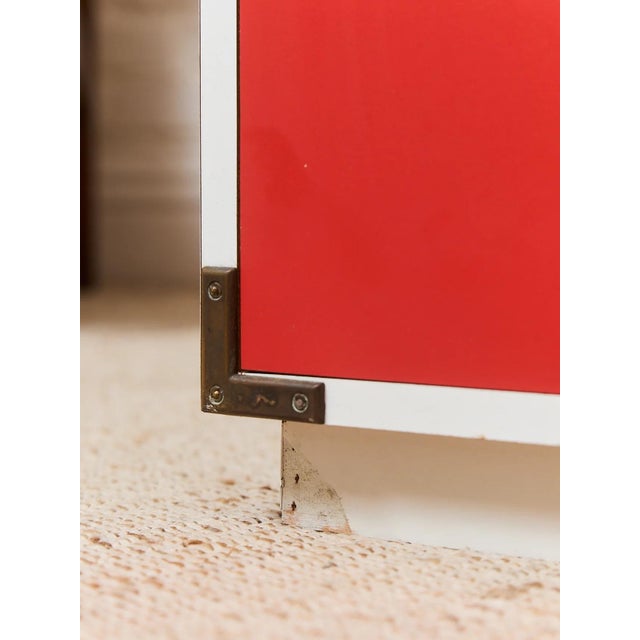 Vintage 1970s Colormates Tallboy Dresser: Mid-Century Modern Red Chest of Drawers For Sale In Los Angeles - Image 6 of 12