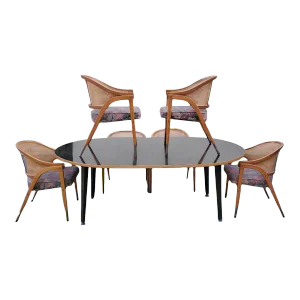1950s Dunbar Edward Wormley Extension Dining Set of 9