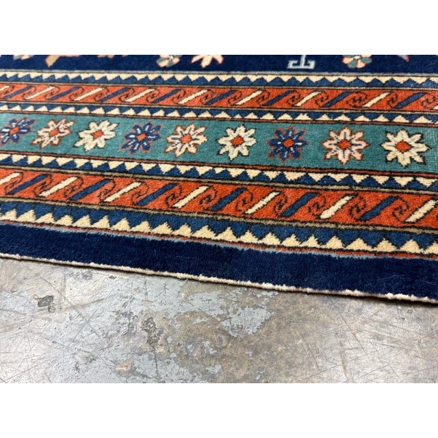6ft 6in × 9ft 1in Persain Hand-Knotted Wool Tribal Area Rug For Sale - Image 11 of 12