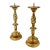 Pair of Mid 20th Century Brass Pillar Candle Holders For Sale