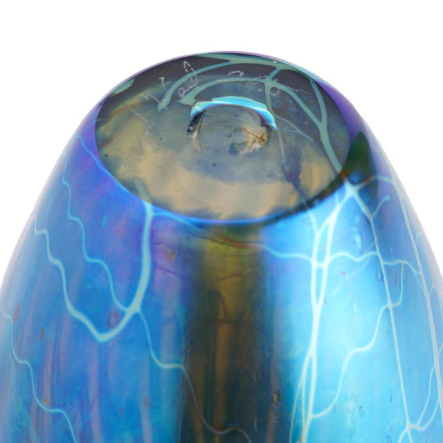 Mayauel Ward Iridescent Blown Glass Vase, 2015 For Sale - Image 9 of 9
