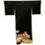A vintage Japanese silk Kuro Tomesode Kimono, circa 1960s-1980s. Kuro Tomesode is a dress for married woman for the most...
