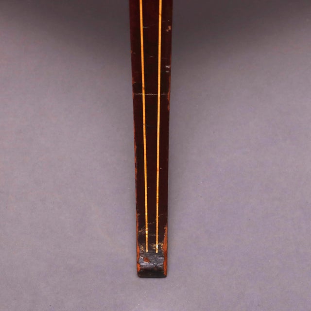 Mid 20th Century Antique French Louis XVI Mahogany Demilune Vitrine For Sale - Image 5 of 13